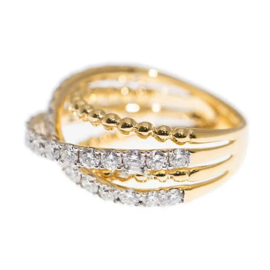 JMS always Rings Original New J Collection Ring W Diamond 34 Rddi 145 Ct18ky 632 Gm eu52 18kt Yellow Gold Gold JMS always Rings Original New J Collection Ring W Diamond 34 Rddi 145 Ct18ky 632 Gm eu52 18kt Yellow Gold Gold