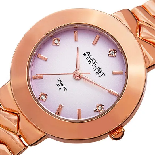JMS always Watches Original August Steiner Quartz Diamond Purple Dial Ladies Watch AS8157RG JMS always Watches Original August Steiner Quartz Diamond Purple Dial Ladies Watch AS8157RG