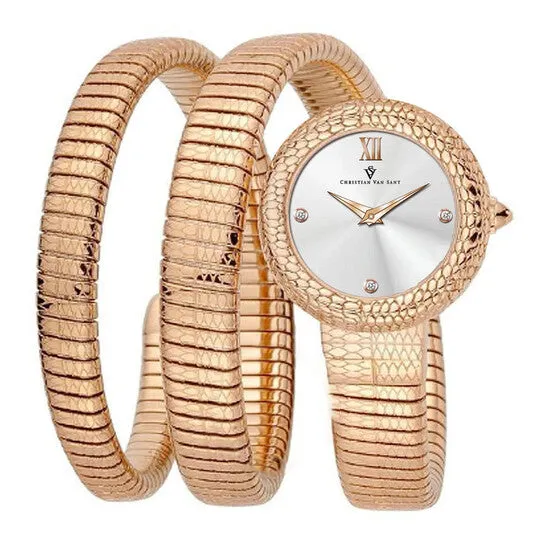 JMS always Watches Original Christian Van Sant Naga Quartz Silver Dial Ladies Watch CV0891 JMS always Watches Original Christian Van Sant Naga Quartz Silver Dial Ladies Watch CV0891