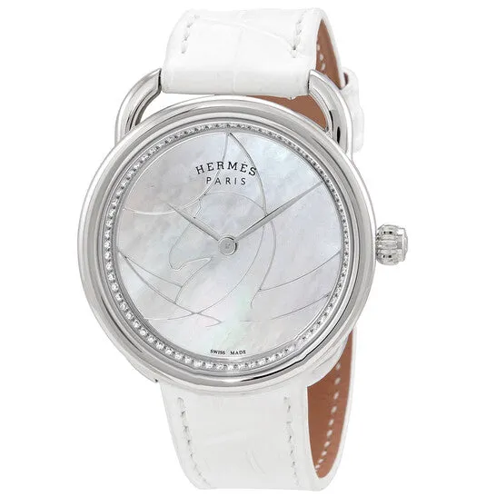 JMS always Watches Original Hermes Arceau Cavales Quartz Mother of Pearl Dial Ladies Watch 045765WW00 JMS always Watches Original Hermes Arceau Cavales Quartz Mother of Pearl Dial Ladies Watch 045765WW00
