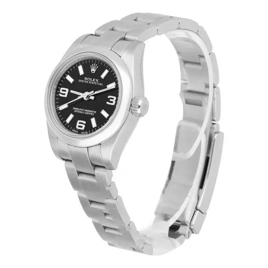 JMS always Watches Original Preowned Rolex Oyster Perpetual Automatic Black Dial Ladies Watch 176200 BKSAO JMS always Watches Original Preowned Rolex Oyster Perpetual Automatic Black Dial Ladies Watch 176200 BKSAO
