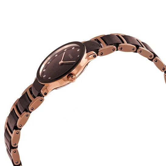 JMS always Watches Original Rado Centrix Brown Diamond Dial Ladies Watch R30190702 JMS always Watches Original Rado Centrix Brown Diamond Dial Ladies Watch R30190702