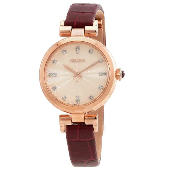 JMS always Watches Original Seiko Quartz Diamond Ladies Watch SRZ548P1