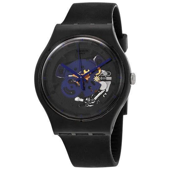 JMS always Watches Original Swatch Time To Blue Big Quartz BlackSkeleton Dial Unisex Watch SO32B109 JMS always Watches Original Swatch Time To Blue Big Quartz BlackSkeleton Dial Unisex Watch SO32B109