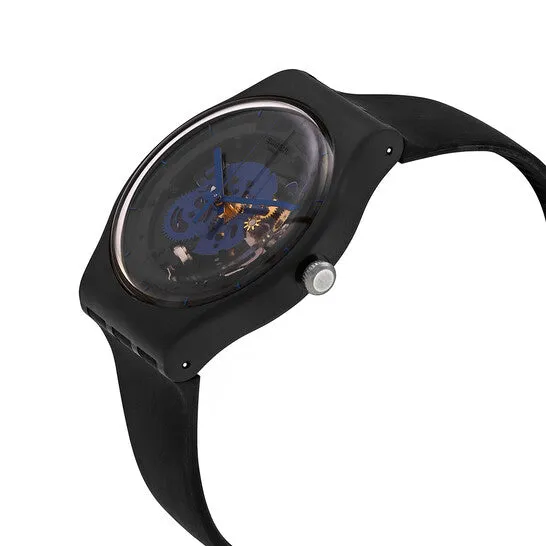 JMS always Watches Original Swatch Time To Blue Big Quartz BlackSkeleton Dial Unisex Watch SO32B109 JMS always Watches Original Swatch Time To Blue Big Quartz BlackSkeleton Dial Unisex Watch SO32B109