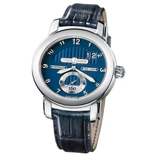 JMS always Watches Original Ulysse Nardin Anniversary 160 Blue Dial 18kt White Gold Blue Leather Mens Watch 1600100