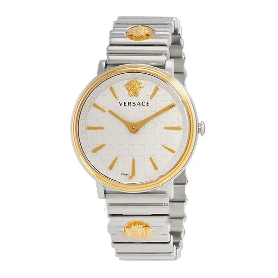 JMS always Watches Original Versace VCircle Logomania Quartz White Dial Ladies Watch VE8101419 JMS always Watches Original Versace VCircle Logomania Quartz White Dial Ladies Watch VE8101419