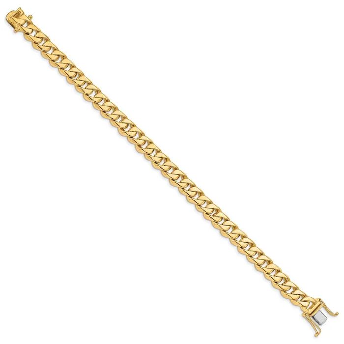 MDS Bracelets Solid 14K Yellow Gold 85 inch 85mm Hand Polished Fancy Traditional Link with Box Catch Clasp Bracelet MDS Bracelets Solid 14K Yellow Gold 85 inch 85mm Hand Polished Fancy Traditional Link with Box Catch Clasp Bracelet