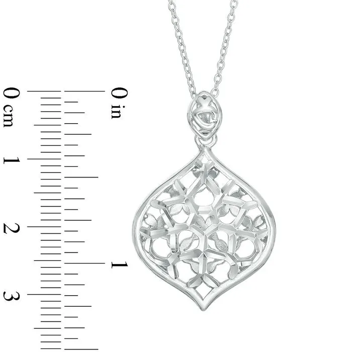 Natural DiamondCut MarquiseShaped Pendant in Sterling Silver Goldia Necklaces Natural DiamondCut MarquiseShaped Pendant in Sterling Silver Goldia Necklaces