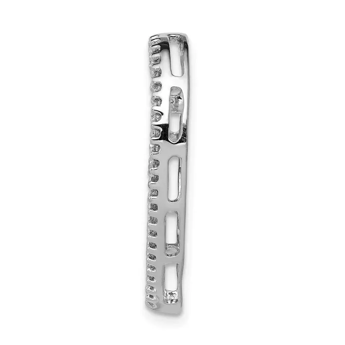 Necklaces 14k White Gold 14ct Real Diamond Heart Chain Slide Goldia