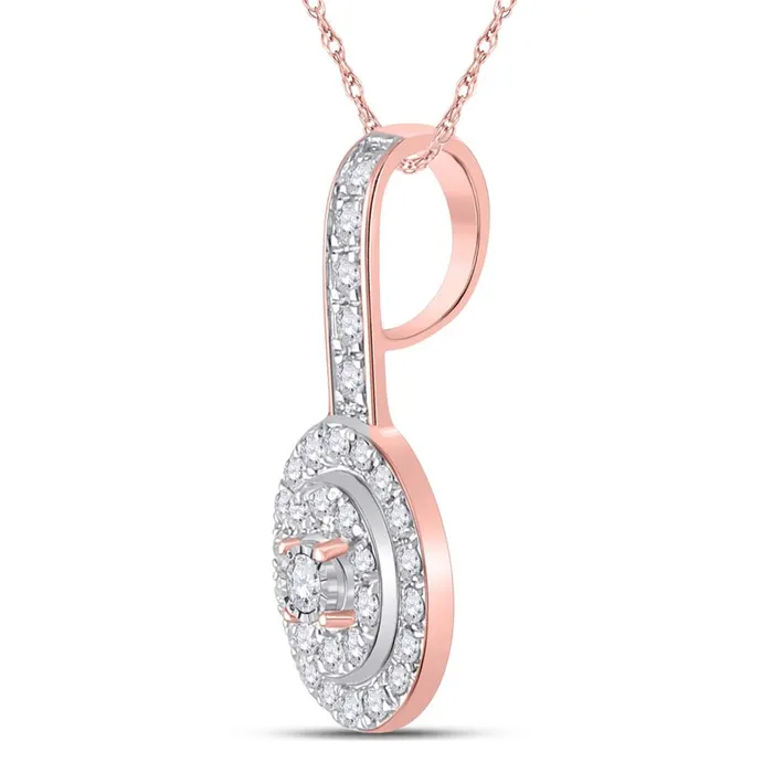 Necklaces gndatlanta 10k Rose Gold Round Diamond Fashion Pendant 13 Cttw Necklaces gndatlanta 10k Rose Gold Round Diamond Fashion Pendant 13 Cttw