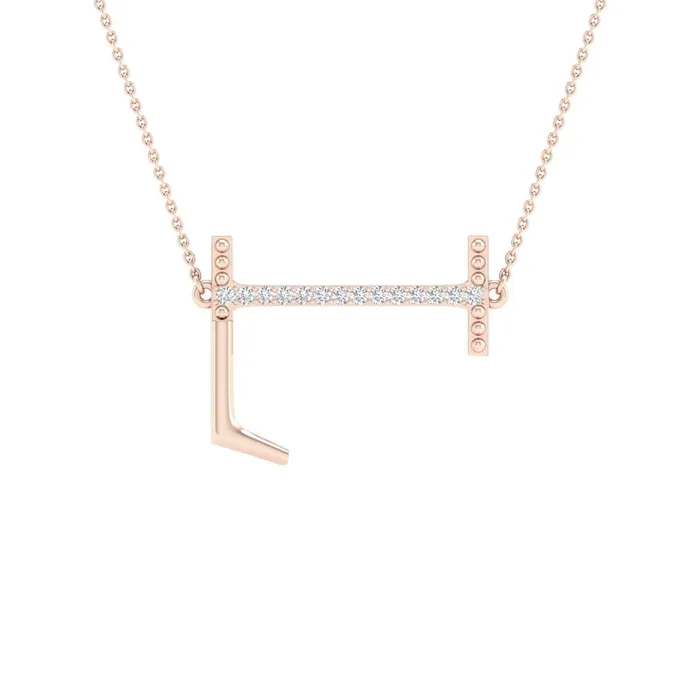 Necklaces gndatlanta 10k Rose Gold Round Diamond Initial L Letter Necklace 120 Cttw Necklaces gndatlanta 10k Rose Gold Round Diamond Initial L Letter Necklace 120 Cttw