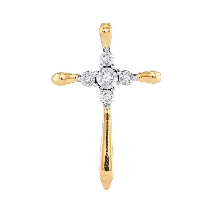 Necklaces gndatlanta 10k Yellow Gold Round Diamond Roman Cross Pendant 120 Cttw Necklaces gndatlanta 10k Yellow Gold Round Diamond Roman Cross Pendant 120 Cttw