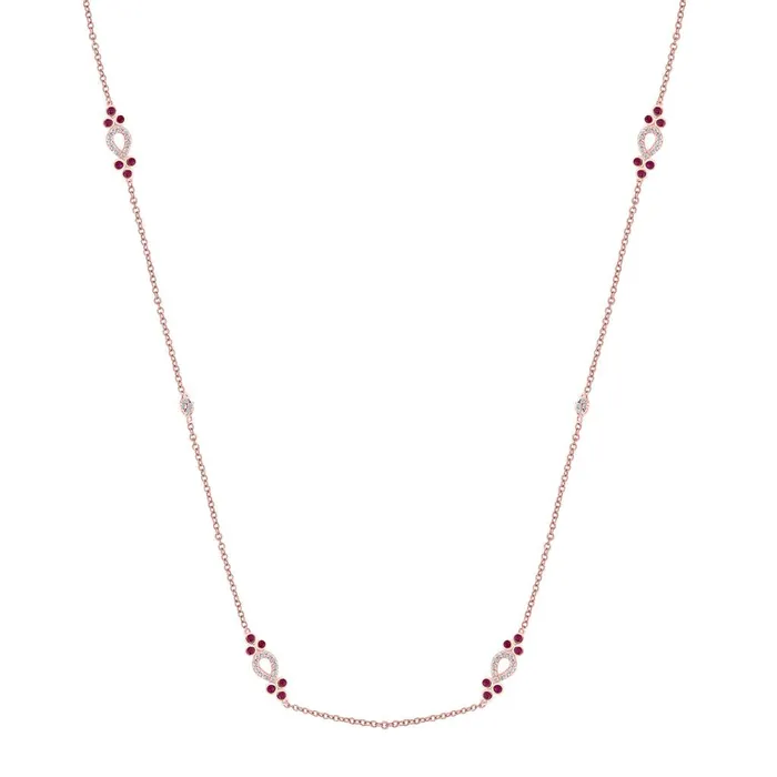 Necklaces gndatlanta 14k Rose Gold Round Ruby Diamond Fashion Necklace 12 Cttw Necklaces gndatlanta 14k Rose Gold Round Ruby Diamond Fashion Necklace 12 Cttw