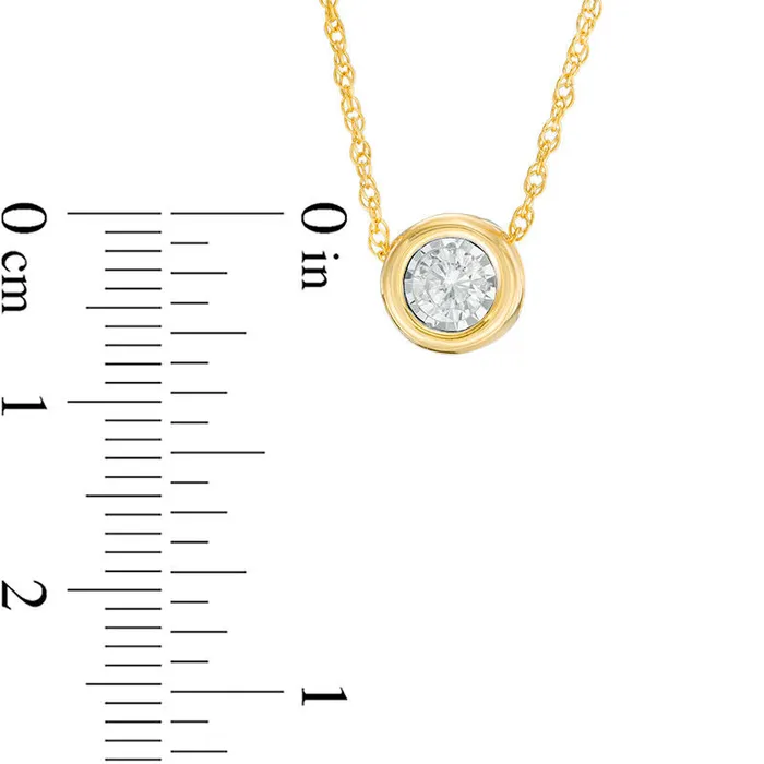 Necklaces Goldia 02 CT Natural Clarity Enhanced Solitaire Pendant in 10K Yellow Gold Necklaces Goldia 02 CT Natural Clarity Enhanced Solitaire Pendant in 10K Yellow Gold