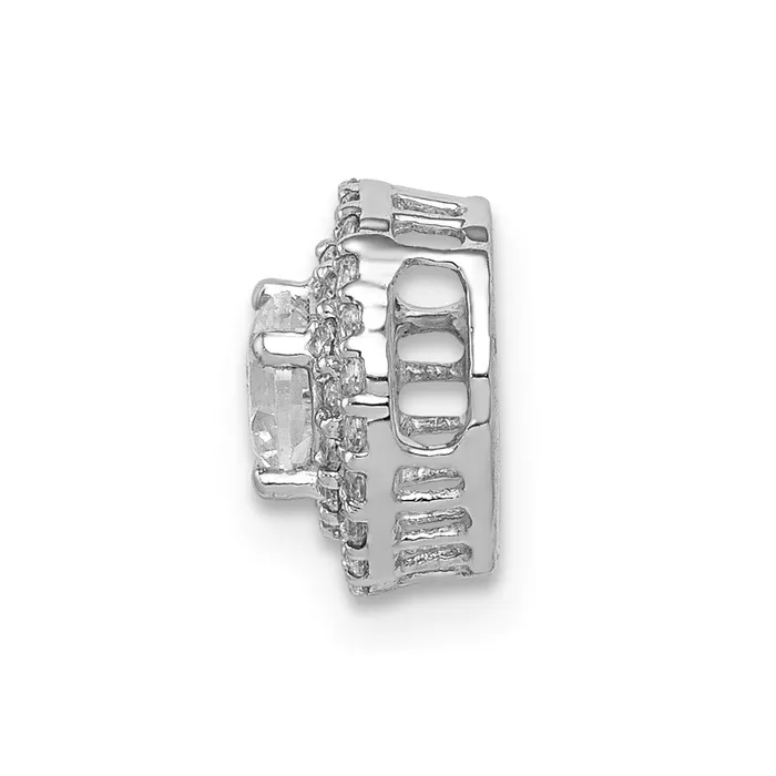 Necklaces Goldia 14k White Gold 15ct Real Diamond and 25 Sapphire Chain Slide