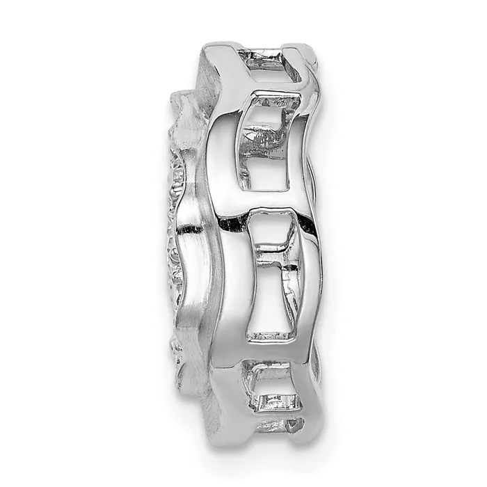 Necklaces Goldia 14k White Gold Polished Wavy Circle Real Diamond Chain slide