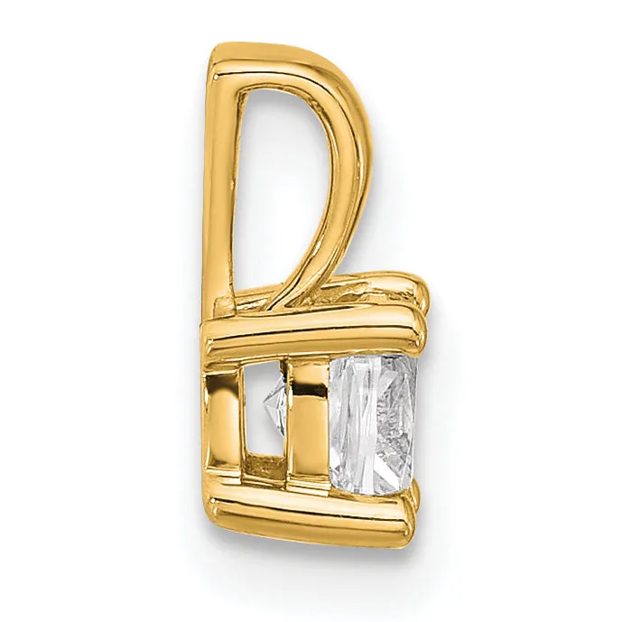 Necklaces Goldia 14k Yellow Gold 12 Ct Certified Lab Grown Diamond VSSI G Cushion Four Prong Pendant