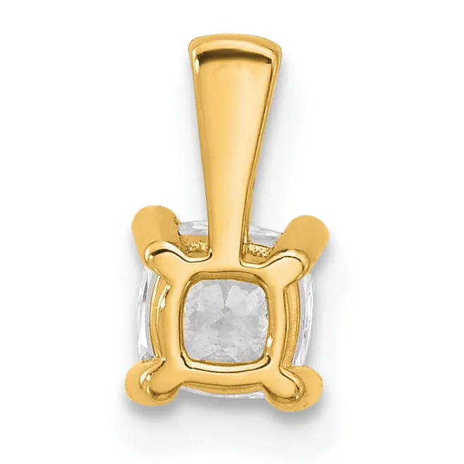 Necklaces Goldia 14k Yellow Gold 12 Ct Certified Lab Grown Diamond VSSI G Cushion Four Prong Pendant