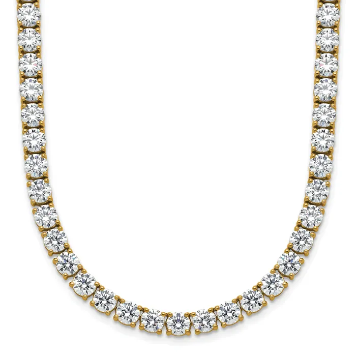 Necklaces Goldia 14k Yellow Gold 42 78 Ct Lab Grown Diamond VSSI G Round 24 inch Straight Tennis Necklace Necklaces Goldia 14k Yellow Gold 42 78 Ct Lab Grown Diamond VSSI G Round 24 inch Straight Tennis Necklace