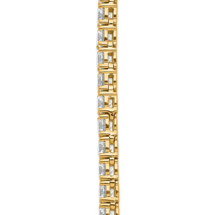 Necklaces Goldia 14k Yellow Gold 42 78 Ct Lab Grown Diamond VSSI G Round 24 inch Straight Tennis Necklace