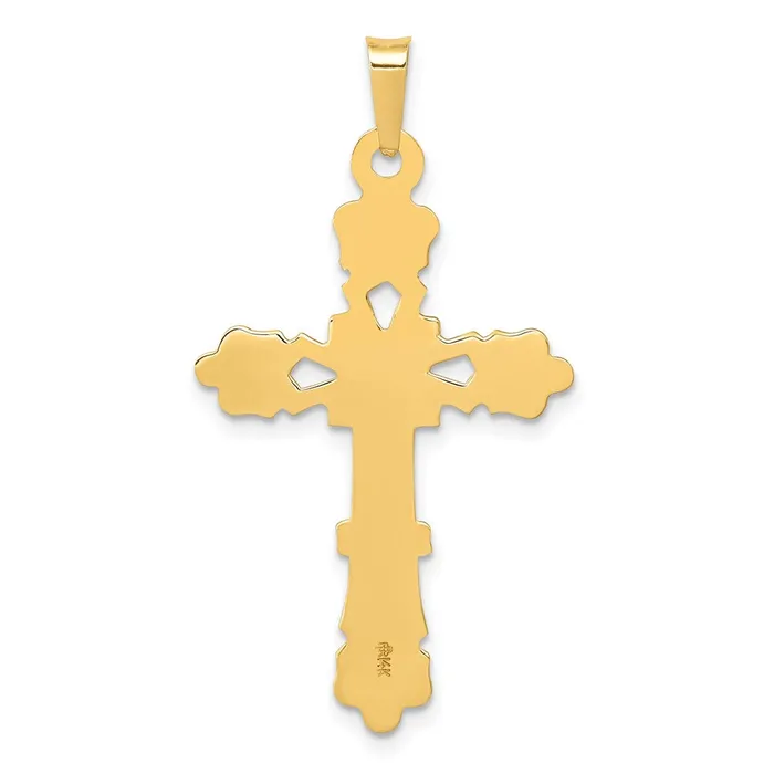Necklaces Goldia 14k Yellow Gold Polished Budded Cross Pendant