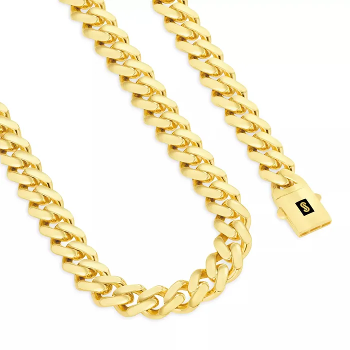 Necklaces Goldiacom 10k Yellow Gold Royal Monaco Miami Cuban Link Curb 20mm Mens Chain Necklace 30