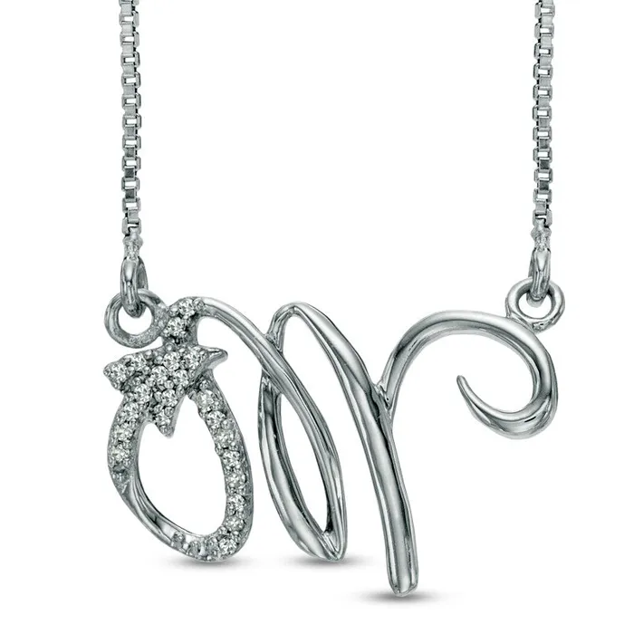 Necklaces Goldia Natural Diamond Accent Abstract Scorpio Zodiac Sign Necklace in Sterling Silver Necklaces Goldia Natural Diamond Accent Abstract Scorpio Zodiac Sign Necklace in Sterling Silver