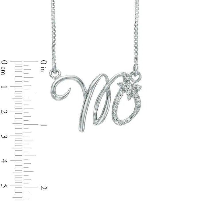 Necklaces Goldia Natural Diamond Accent Abstract Scorpio Zodiac Sign Necklace in Sterling Silver Necklaces Goldia Natural Diamond Accent Abstract Scorpio Zodiac Sign Necklace in Sterling Silver