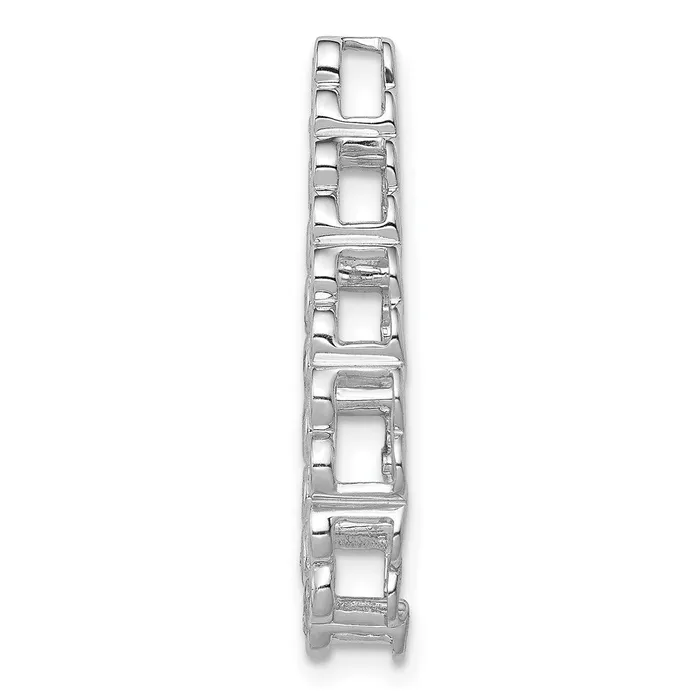 Necklaces Goldia Solid 14k White Gold 14ct Simulated CZ Teardrop Chain Slide