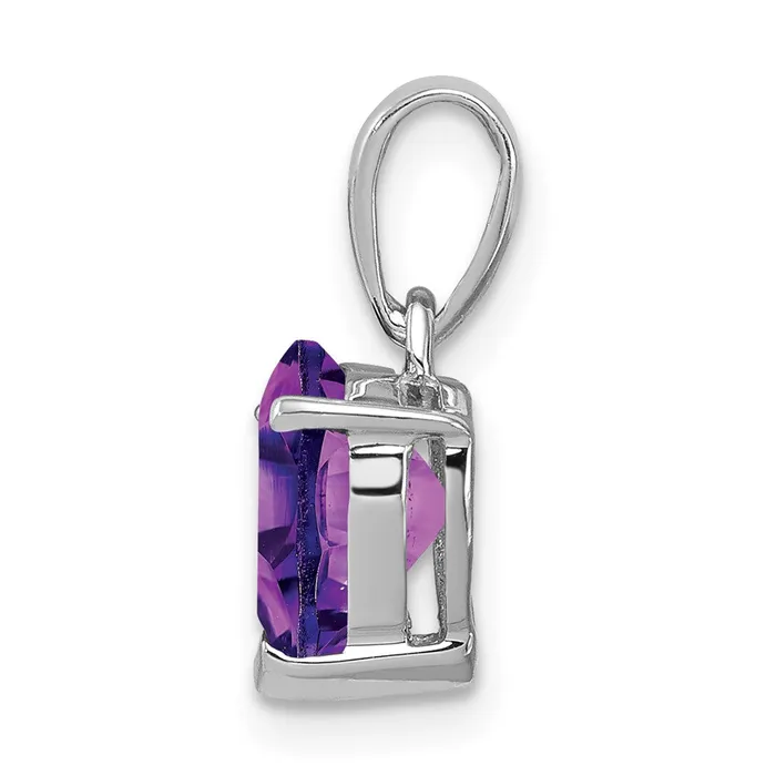 Necklaces Goldia Sterling Silver Rhodium Amethyst Pendant
