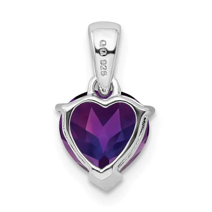 Necklaces Goldia Sterling Silver Rhodium Amethyst Pendant