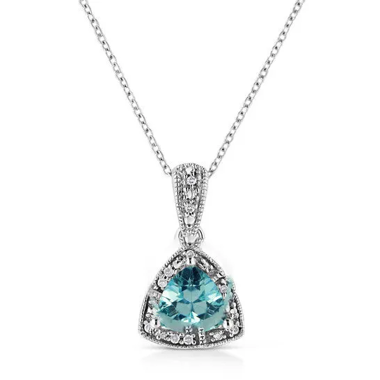 Necklaces JMS always Original Haus of Brilliance 925 Sterling Silver 7x7 mm Trillion Cut Blue Topaz Gemstone and Diamond Accent 18 Pendant Necklace Necklaces JMS always Original Haus of Brilliance 925 Sterling Silver 7x7 mm Trillion Cut Blue Topaz Gemstone and Diamond Accent 18 Pendant Necklace