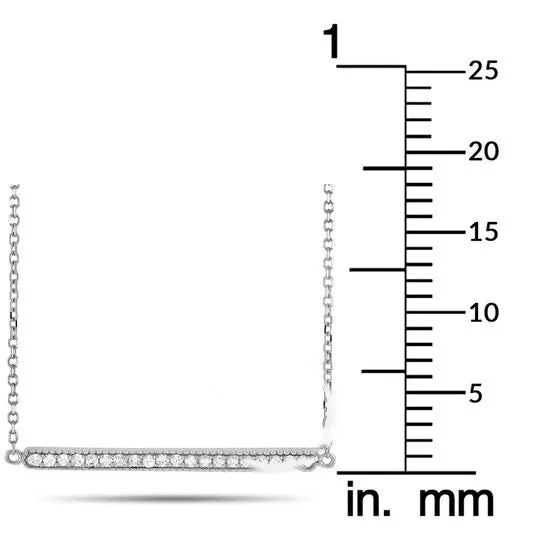 Necklaces JMS always Original LB Exclusive 14K White Gold 010 ct Diamond Bar Necklace Necklaces JMS always Original LB Exclusive 14K White Gold 010 ct Diamond Bar Necklace