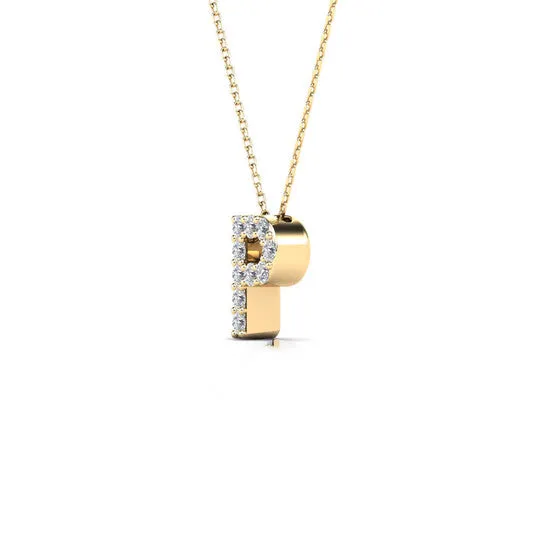 Necklaces JMS always Original Maulijewels 010 Carat Natural Round Diamond Initial P Pendant Necklace In 14K Yellow Gold With 18 Gold Cable Chain Necklaces JMS always Original Maulijewels 010 Carat Natural Round Diamond Initial P Pendant Necklace In 14K Yellow Gold With 18 Gold Cable Chain