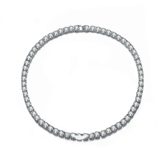 Necklaces JMS always Original Megan Walford Sterling Silver Cubic Zirconia 6MM Tennis Necklace Necklaces JMS always Original Megan Walford Sterling Silver Cubic Zirconia 6MM Tennis Necklace
