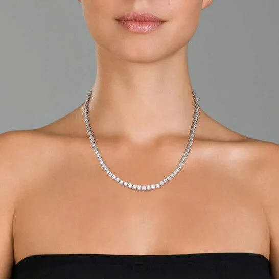 Necklaces JMS always Original Megan Walford Sterling Silver Cubic Zirconia 6MM Tennis Necklace Necklaces JMS always Original Megan Walford Sterling Silver Cubic Zirconia 6MM Tennis Necklace