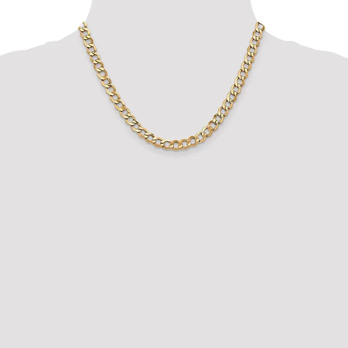 Necklaces MDS 14K Yellow Gold 18 inch 65mm SemiSolid Curb with Lobster Clasp Chain Necklace Necklaces MDS 14K Yellow Gold 18 inch 65mm SemiSolid Curb with Lobster Clasp Chain Necklace