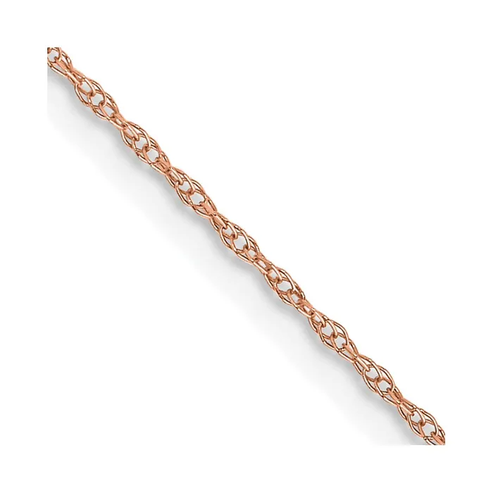 Necklaces QGold 14K Rose Gold 18 inch Carded 6mm Cable Rope with Spring Ring Clasp Chain Necklace