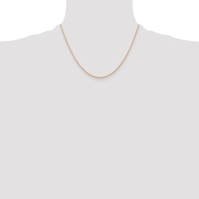Necklaces QGold 14K Rose Gold 18 inch Carded 6mm Cable Rope with Spring Ring Clasp Chain Necklace Necklaces QGold 14K Rose Gold 18 inch Carded 6mm Cable Rope with Spring Ring Clasp Chain Necklace