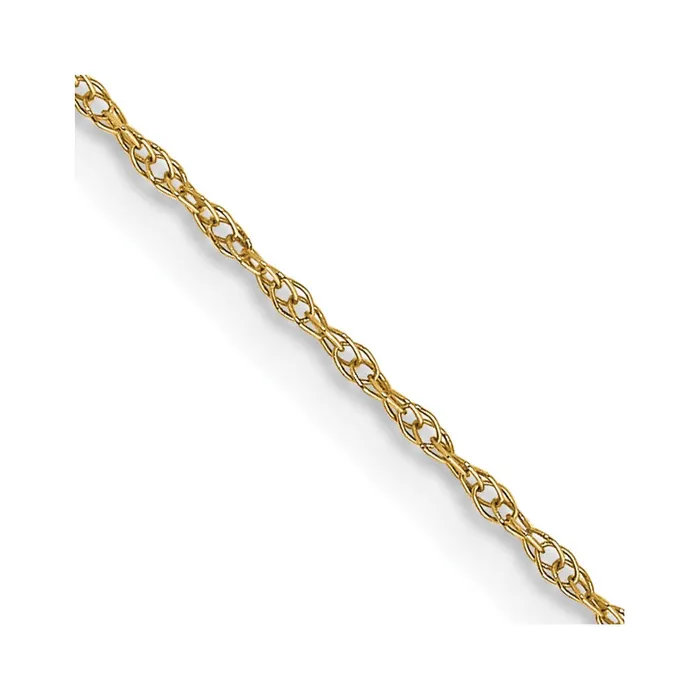 Necklaces QGold 14K Yellow Gold 22 inch Carded 6mm Cable Rope with Spring Ring Clasp Chain Necklace