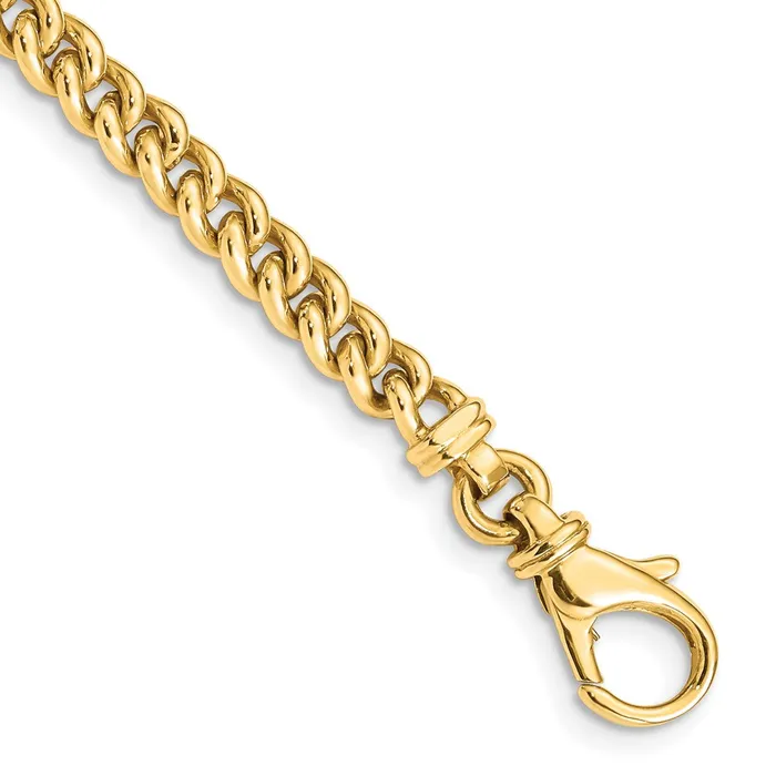 Necklaces Solid 14K Yellow Gold 20 inch 45mm Hand Polished Fancy Link with Fancy Lobster Clasp Chain Necklace MDS Necklaces Solid 14K Yellow Gold 20 inch 45mm Hand Polished Fancy Link with Fancy Lobster Clasp Chain Necklace MDS