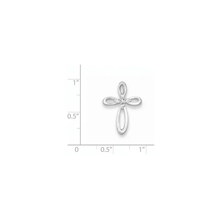 Necklaces Sterling Silver u0026 Diamond Cross Pendant Slide Goldia