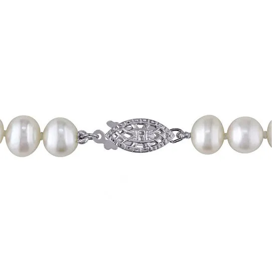 Original AMOUR 65 7 Mm Freshwater Cultured Pearl 18in Strand with Sterling Silver Clasp JMS always Earrings Original AMOUR 65 7 Mm Freshwater Cultured Pearl 18in Strand with Sterling Silver Clasp JMS always Earrings