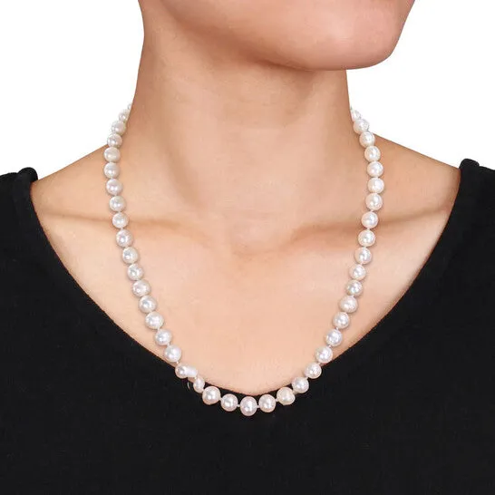 Original AMOUR 758mm Freshwater Cultured Pearl 3piece Set Of Necklace Earrings Bracelet In Sterling Silver JMS always Earrings Original AMOUR 758mm Freshwater Cultured Pearl 3piece Set Of Necklace Earrings Bracelet In Sterling Silver JMS always Earrings
