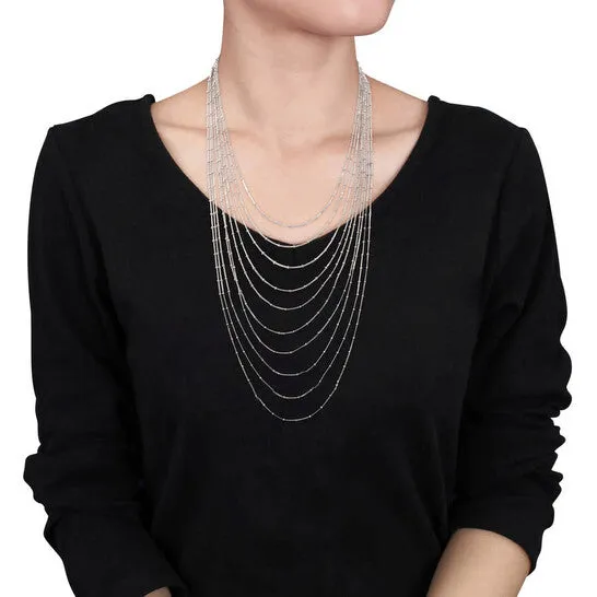 Original AMOUR MultiStrand Chain Necklace In Sterling Silver 16 In JMS always Necklaces Original AMOUR MultiStrand Chain Necklace In Sterling Silver 16 In JMS always Necklaces