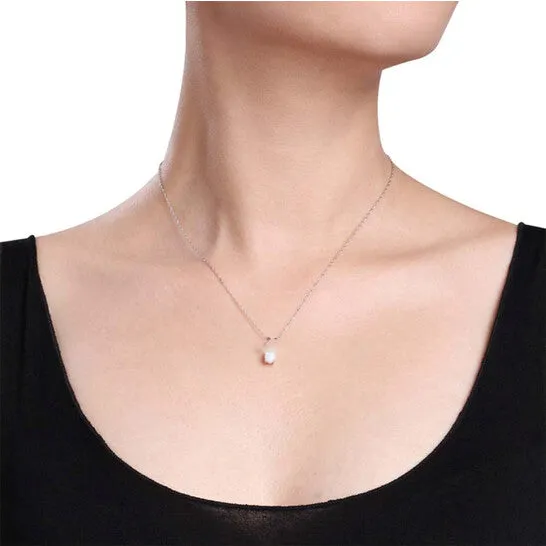 Original AMOUR Oval Opal and Diamond Pendant with Chain In 10K White Gold JMS always Necklaces Original AMOUR Oval Opal and Diamond Pendant with Chain In 10K White Gold JMS always Necklaces