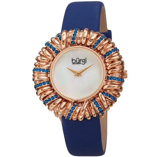 Original Burgi Twisted Bezel Quartz Crystal White Dial Ladies Watch BUR255BU JMS always Watches Original Burgi Twisted Bezel Quartz Crystal White Dial Ladies Watch BUR255BU JMS always Watches