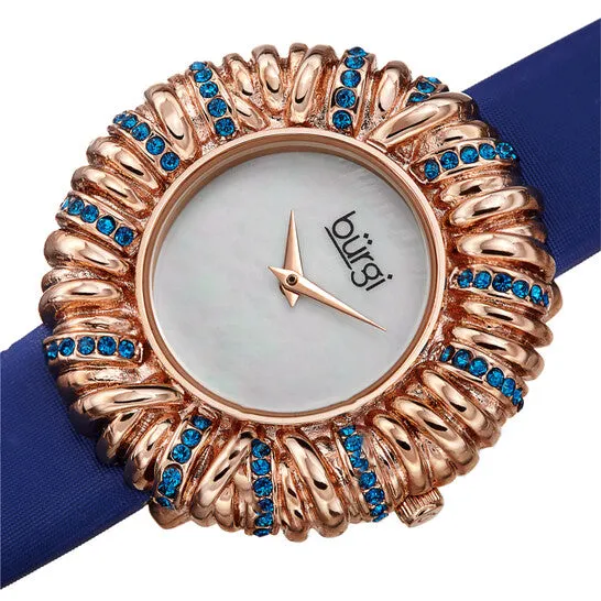 Original Burgi Twisted Bezel Quartz Crystal White Dial Ladies Watch BUR255BU JMS always Watches Original Burgi Twisted Bezel Quartz Crystal White Dial Ladies Watch BUR255BU JMS always Watches