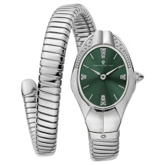 Original Christian Van Sant Naga Quartz Green Dial Ladies Watch CV0885 JMS always Watches Original Christian Van Sant Naga Quartz Green Dial Ladies Watch CV0885 JMS always Watches